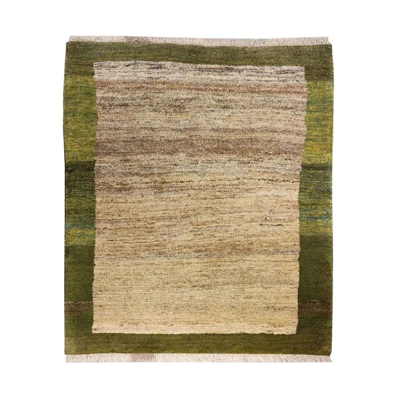 Main image of 正宗波斯加贝毯羊毛地毯 手工编织 米色边框款