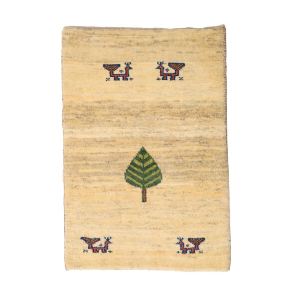 波斯加贝毯羊毛地毯 手工编织于法尔斯 米色