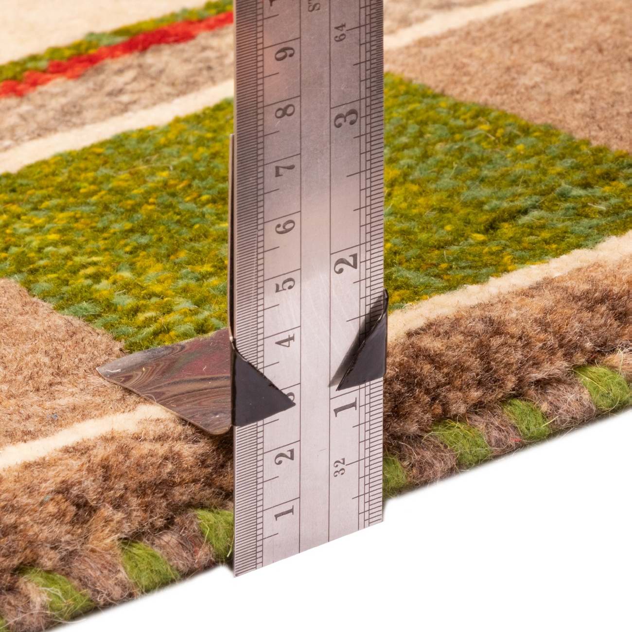 波斯加贝毯羊毛地毯 手工编织于法尔斯 带动物图案