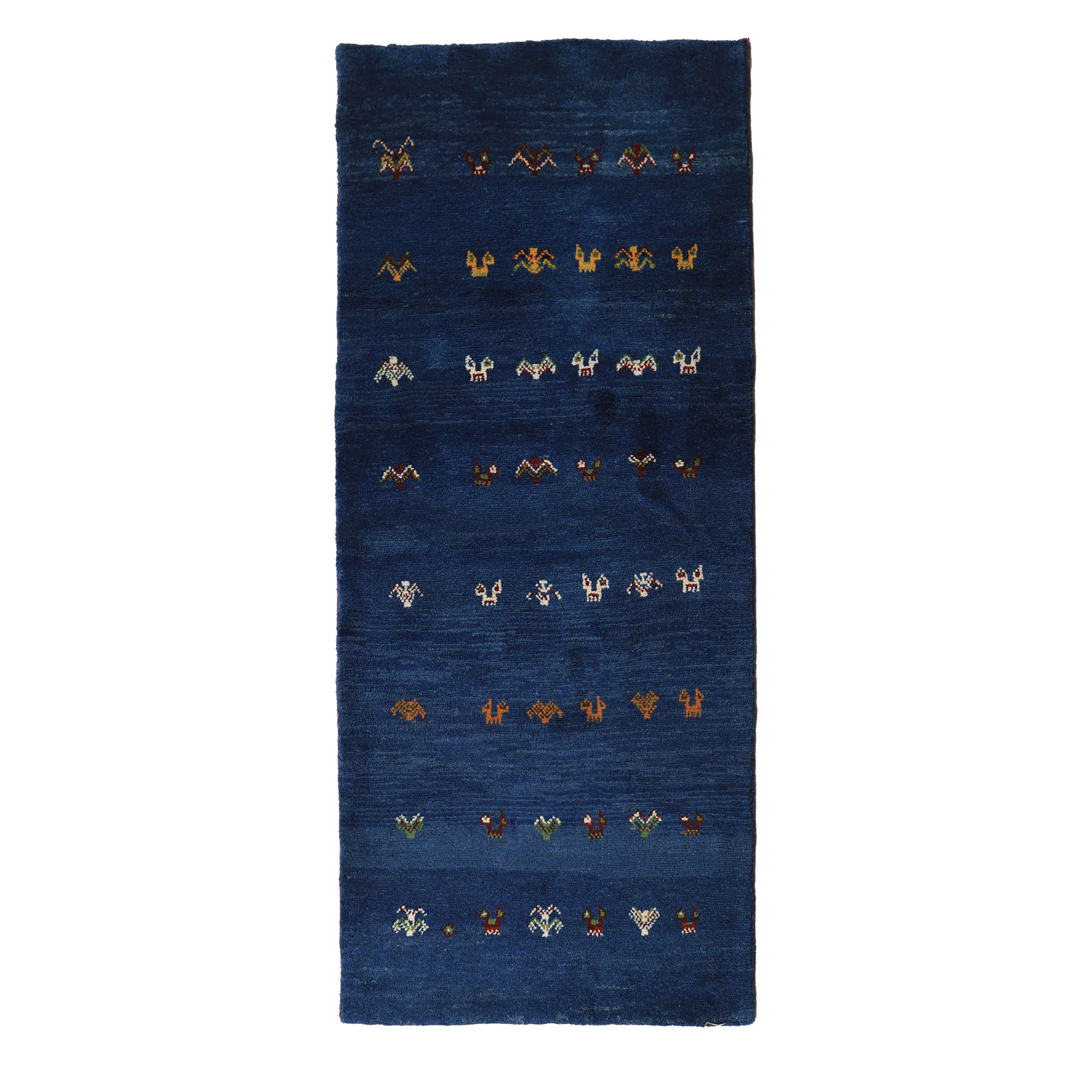 Main image of 波斯加贝毯羊毛地毯 手工编织于法尔斯 带动物图案