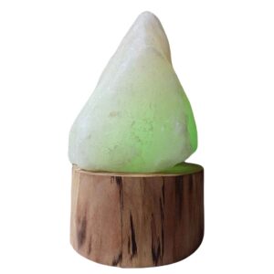 波斯盐灯 – 手工木底座 艺术设计