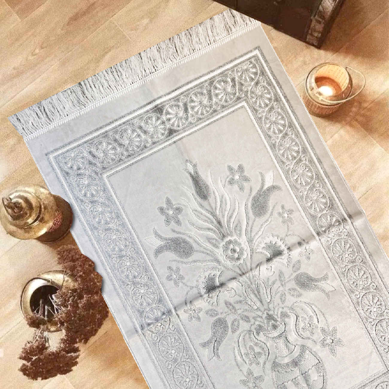 Main image of 伊斯兰加厚祈祷毯 Janamaz/Sajadah —— 天鹅绒款