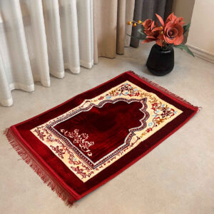 伊斯兰加厚祈祷毯 Janamaz/Sajadah —— 米哈布图案，栗色款