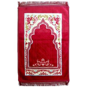 伊斯兰祈祷毯 Janamaz/Sajadah —— 加厚垫层，传统花卉米哈布图案款