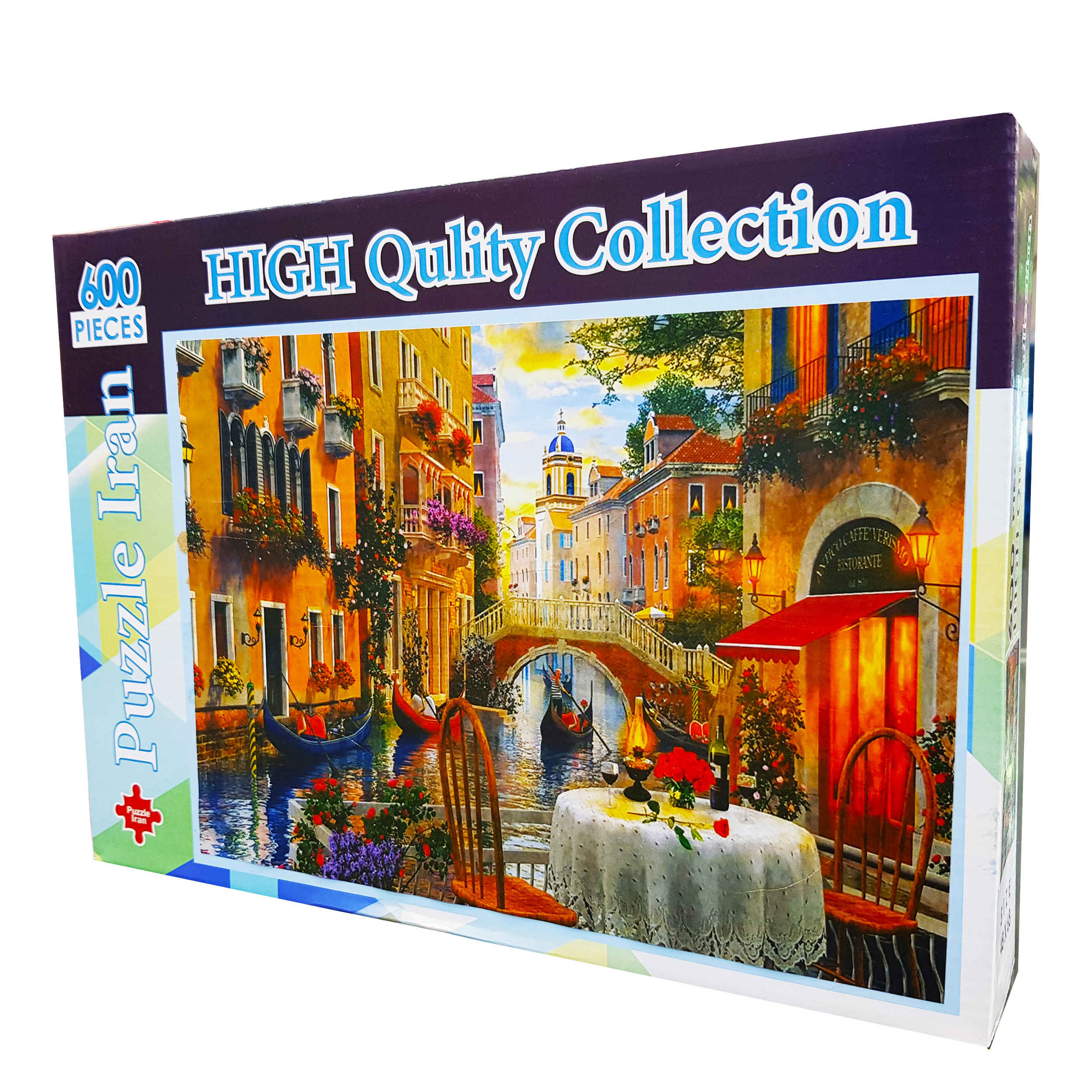 600片拼图:威尼斯运河咖啡馆 —— 浪漫意大利风景