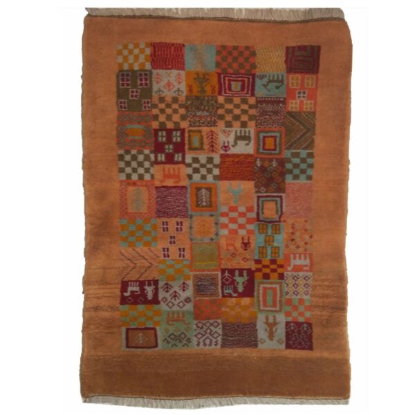 正宗波斯加贝毯羊毛地毯 手工编织 Kashkuli 格子款