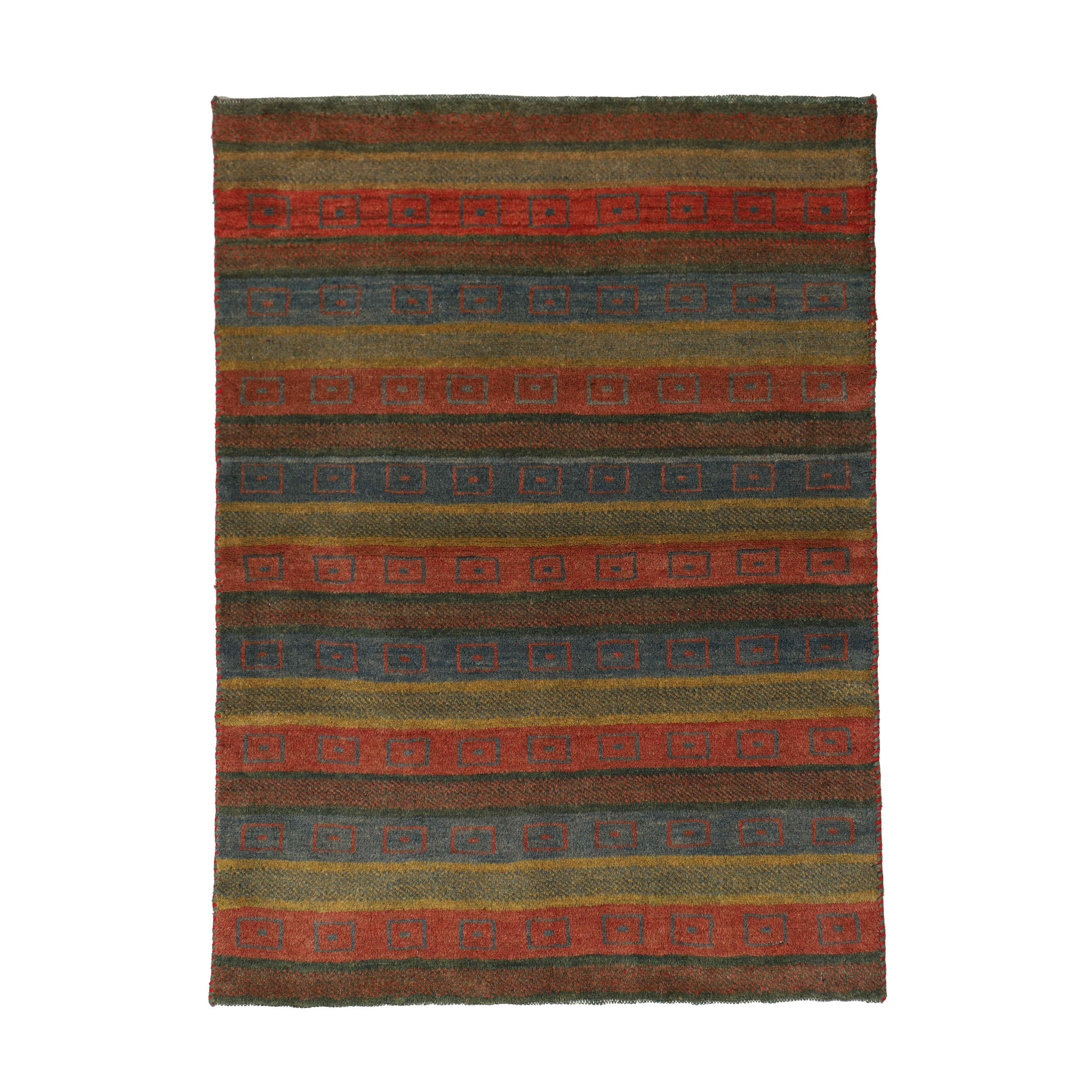 Main image of 波斯加贝毯羊毛地毯 手工编织于法尔斯 条纹款