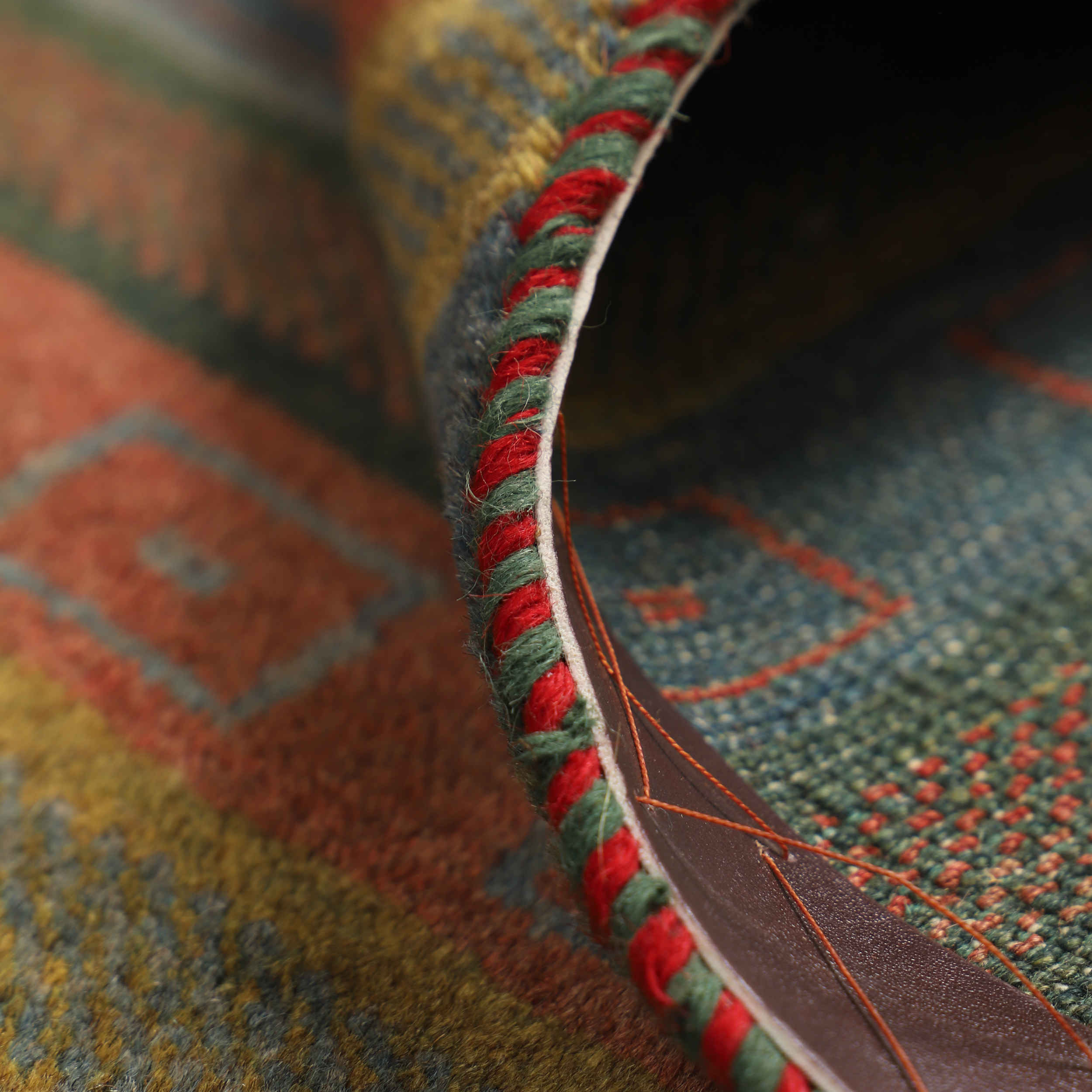 波斯加贝毯羊毛地毯 手工编织于法尔斯 条纹款