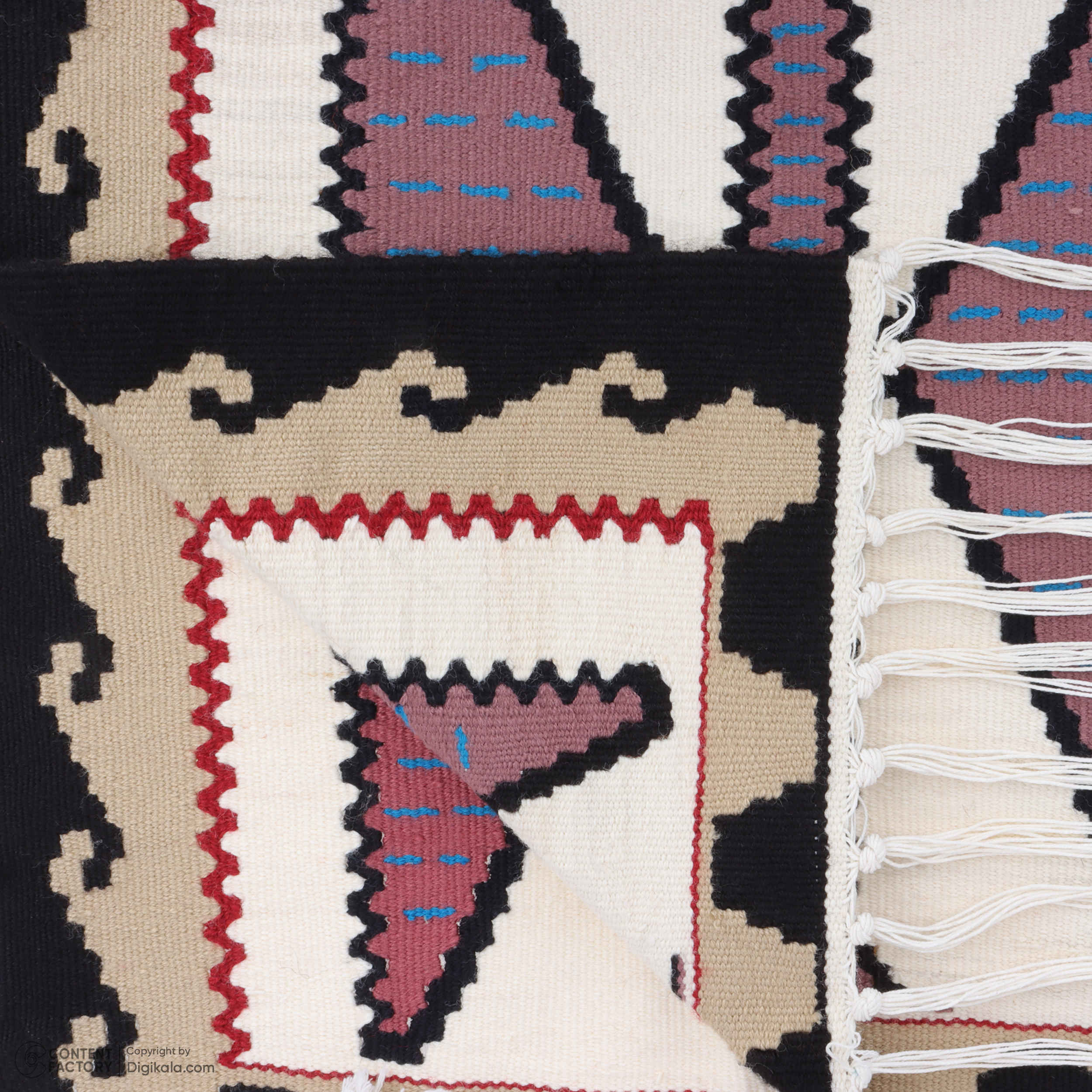 波斯棉基利姆地毯 手工编织于德黑兰 几何图案