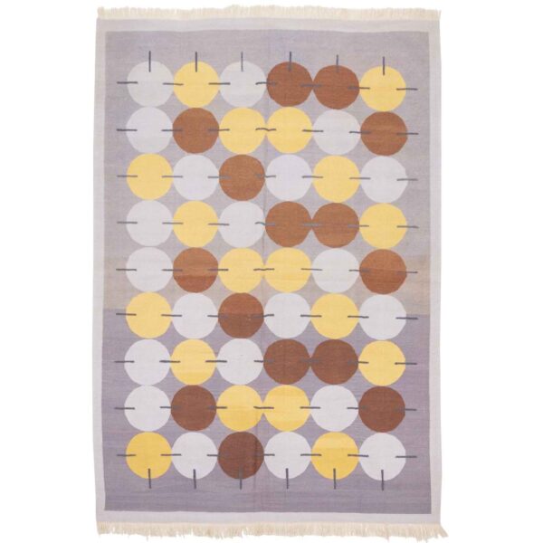 波斯羊毛基利姆地毯 手工编织于法尔斯 几何设计