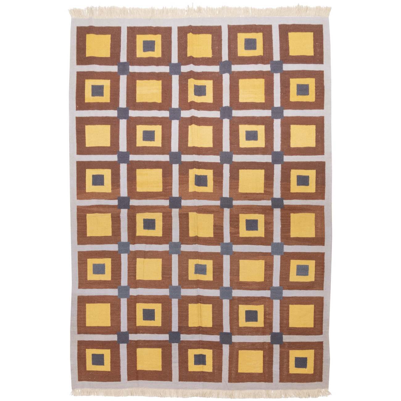 Main image of 波斯羊毛基利姆地毯 手工编织于法尔斯 几何设计