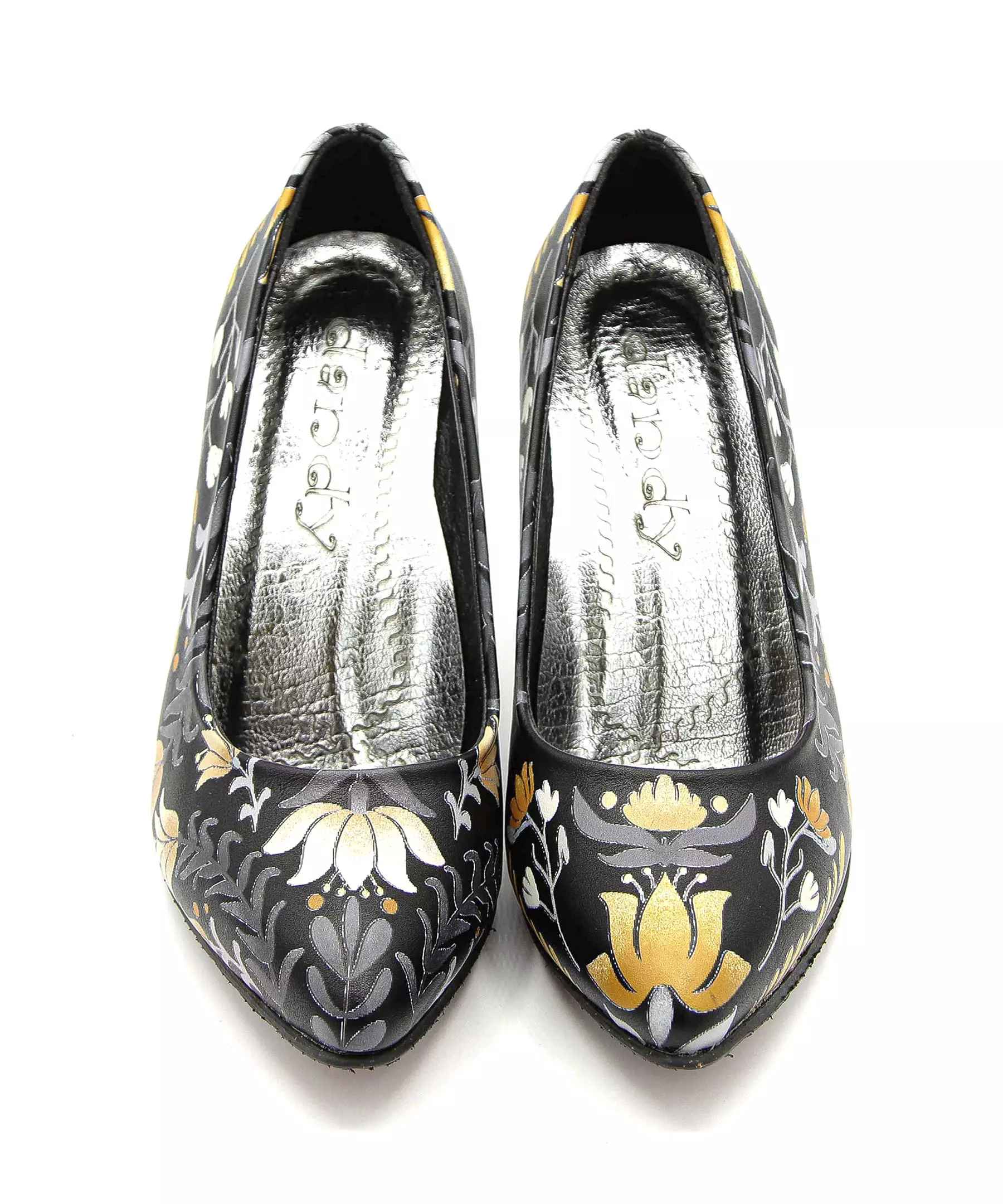 女款皮革高跟鞋,款式Winter Flower