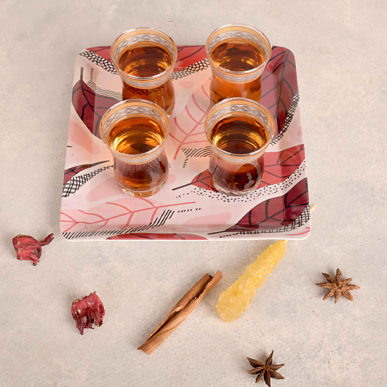 密胺托盘 – 叶子设计,不透水且轻量(10件装)