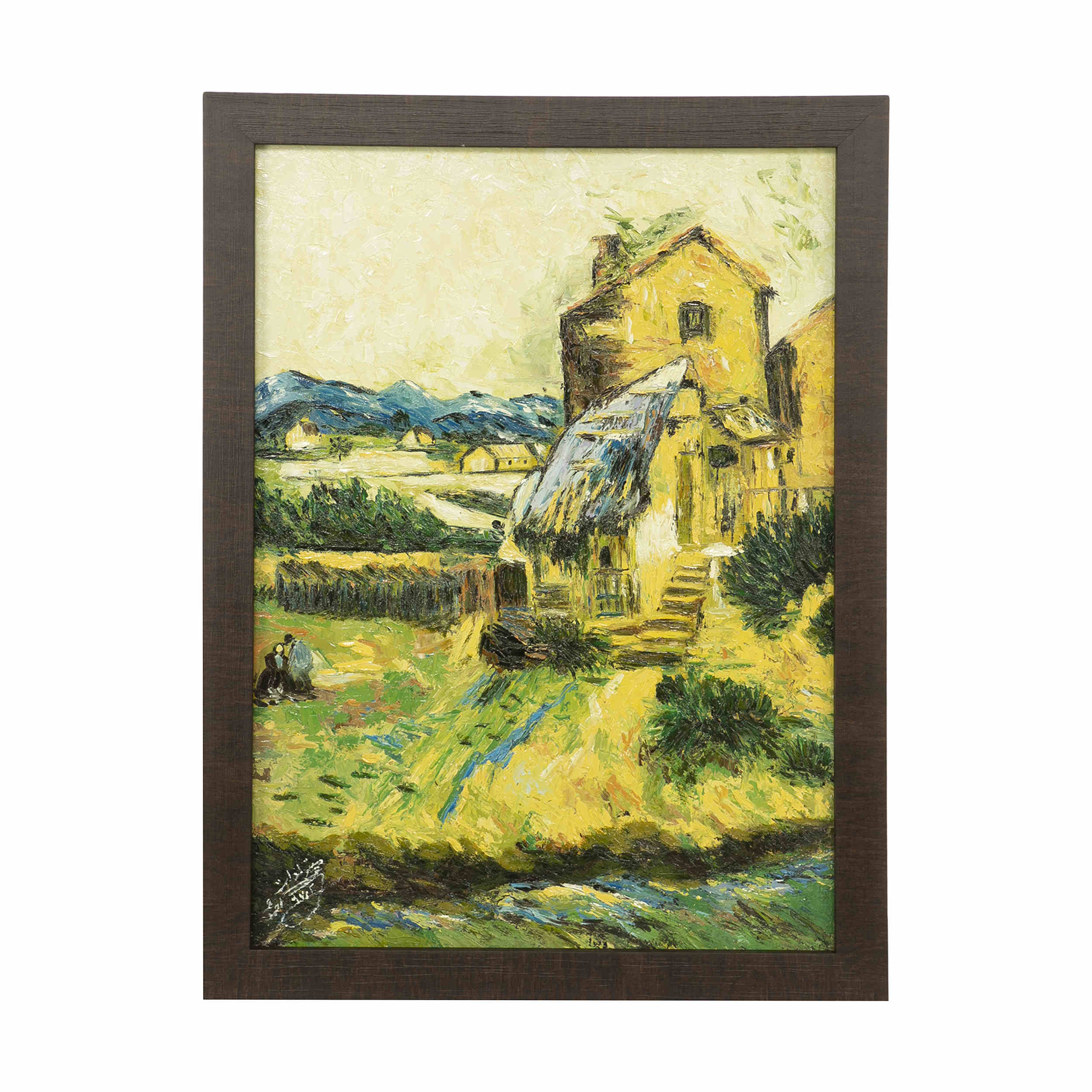 Main image of 原创油画风格作品 —— 帆布画，景观模型村