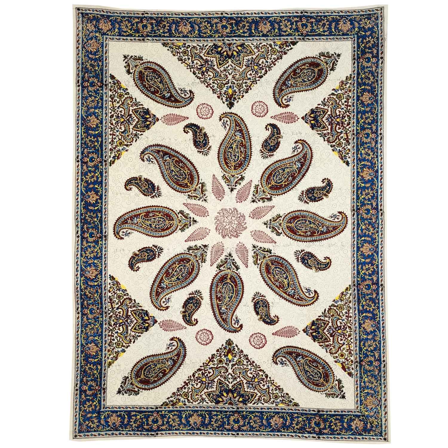 Main image of 波斯印花桌布 – 传统Kalamkari，产自伊斯法罕