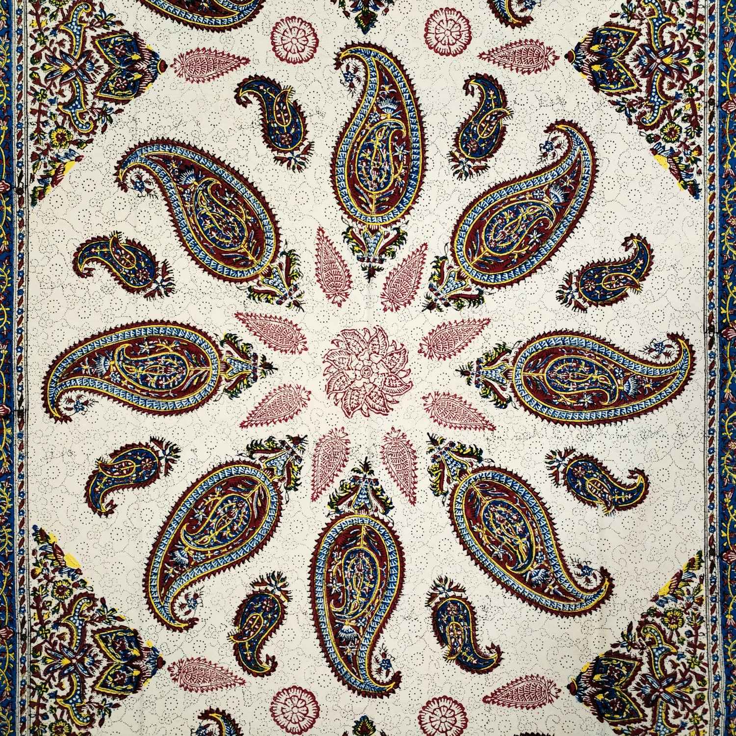 波斯印花桌布 – 传统Kalamkari,产自伊斯法罕