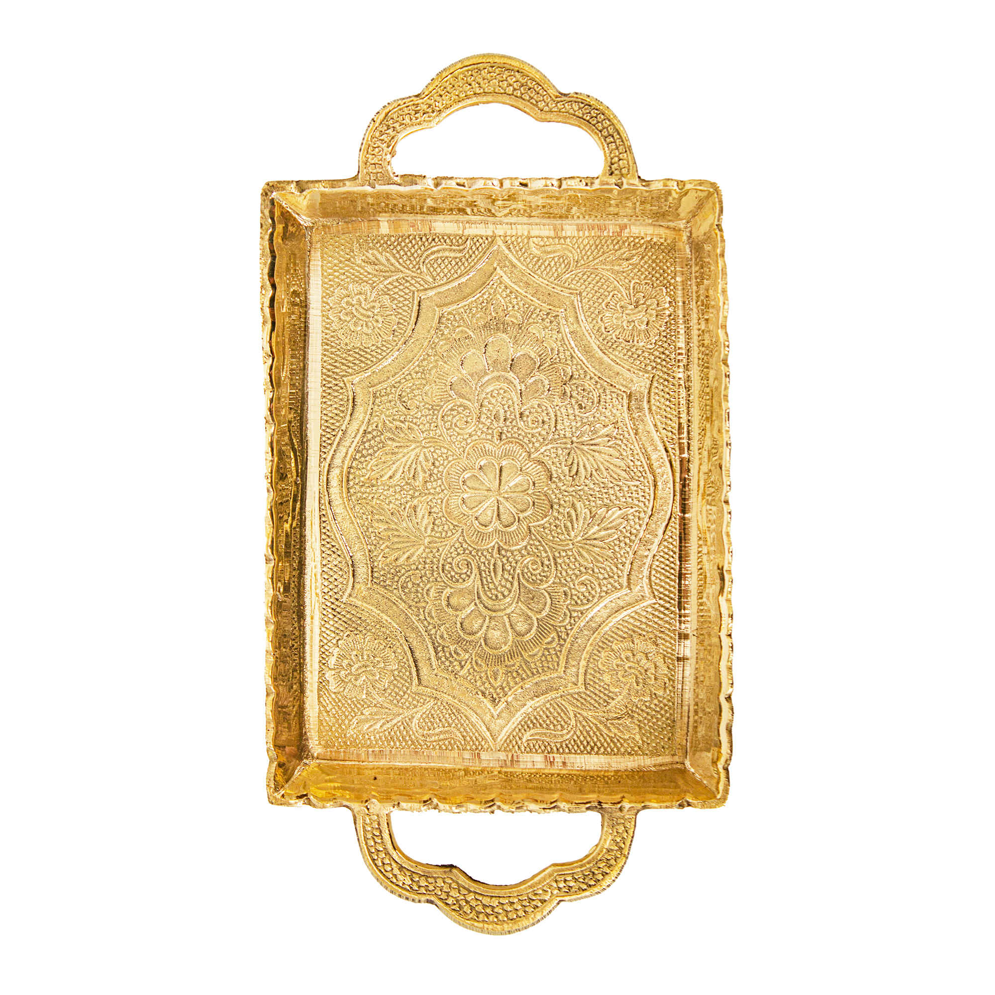 Main image of 波斯黄铜托盘 – 传统雕刻设计