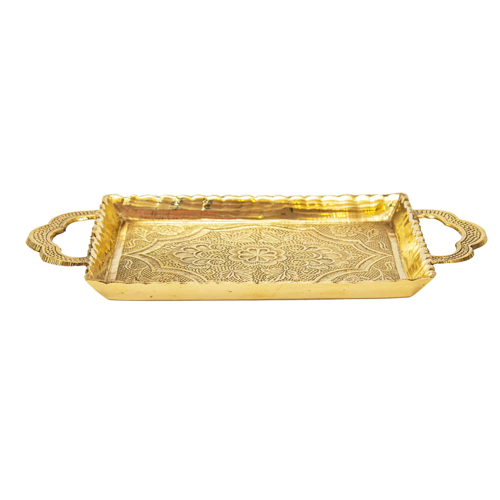 波斯黄铜托盘 – 传统雕刻设计