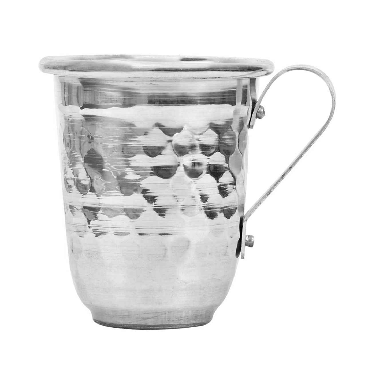 Main image of 波斯铜杯 – 手工带把手冷饮杯 – 击打银色款