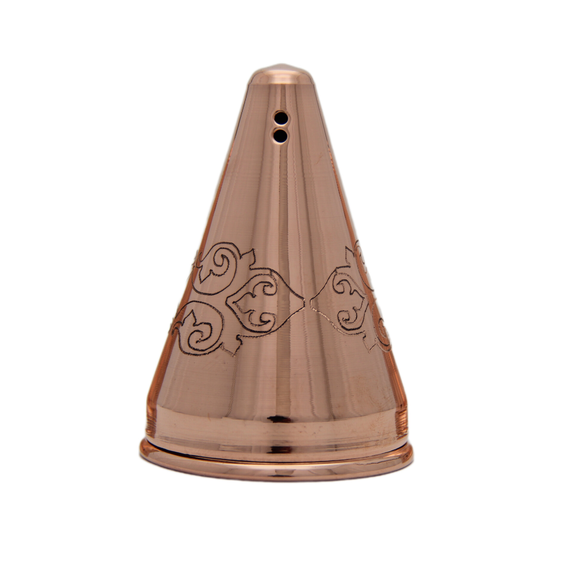 Main image of 波斯铜盐和胡椒罐 – 锤制Derafsh款2件套