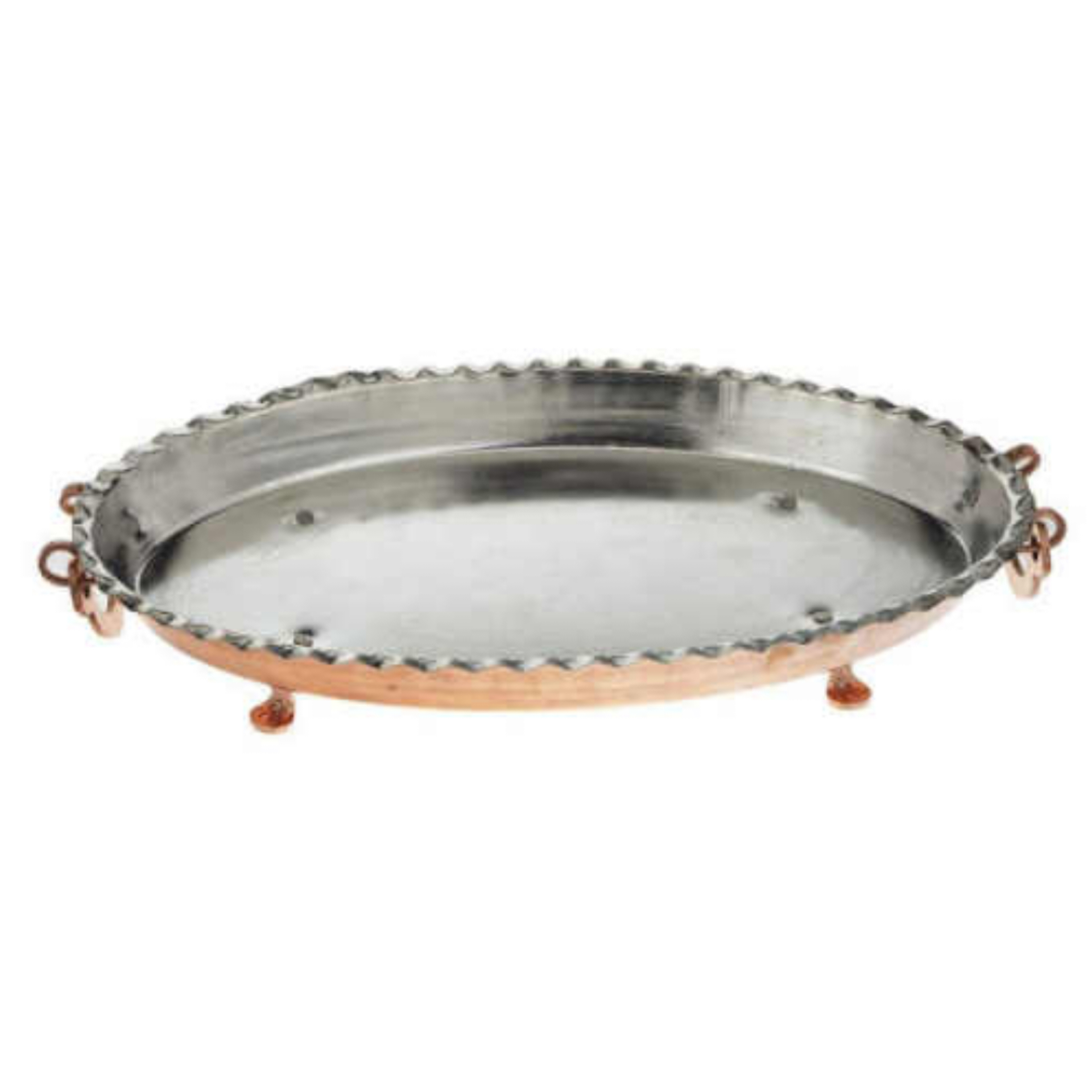 Main image of 波斯铜制高脚餐盘 – 锤制传统手工艺