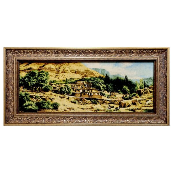 波斯结织挂毯 – 大不里士村庄图