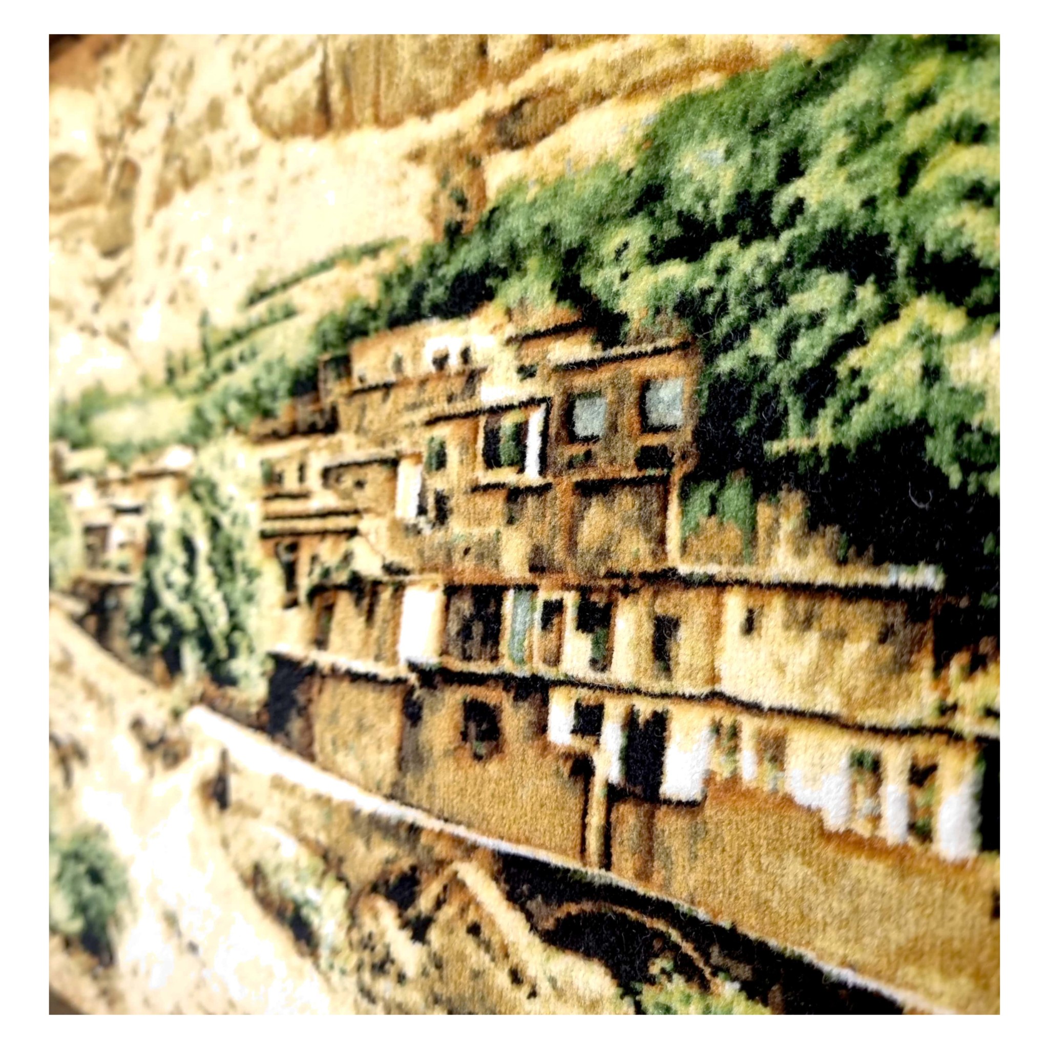 波斯结织挂毯 – 大不里士村庄图