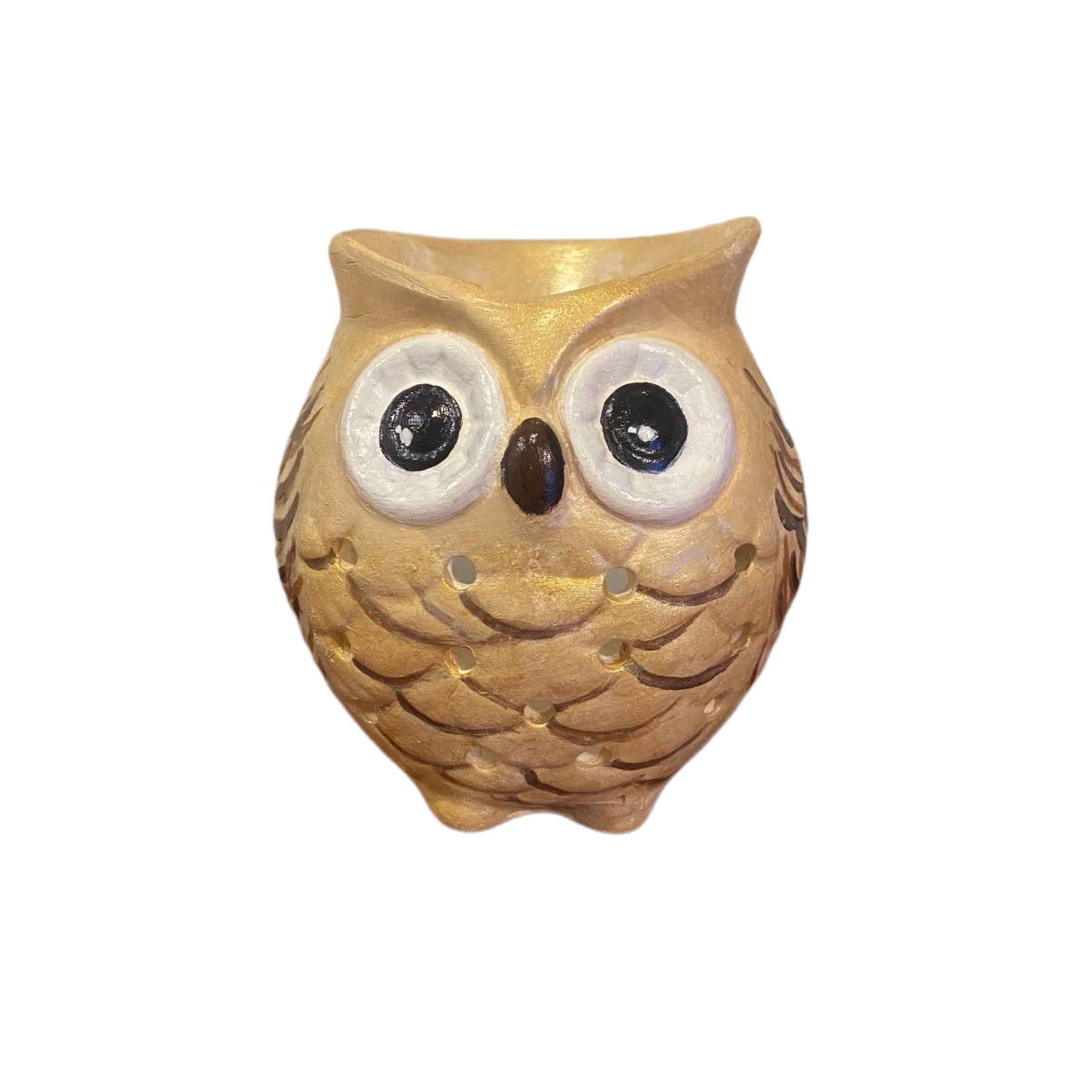Main image of 手工波斯陶瓷烛台 – 猫头鹰设计