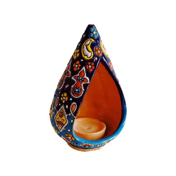 手工波斯陶瓷米纳卡里烛台 – 艺术设计