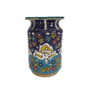 波斯手工陶瓷化妆刷架，饰以 MinaKari 艺术
