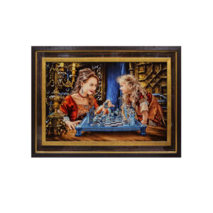 波斯结织挂毯 – 大不里士母女下棋图