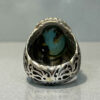Thumbnail 3: 手工制作波斯内什布尔绿松石银戒指，男款