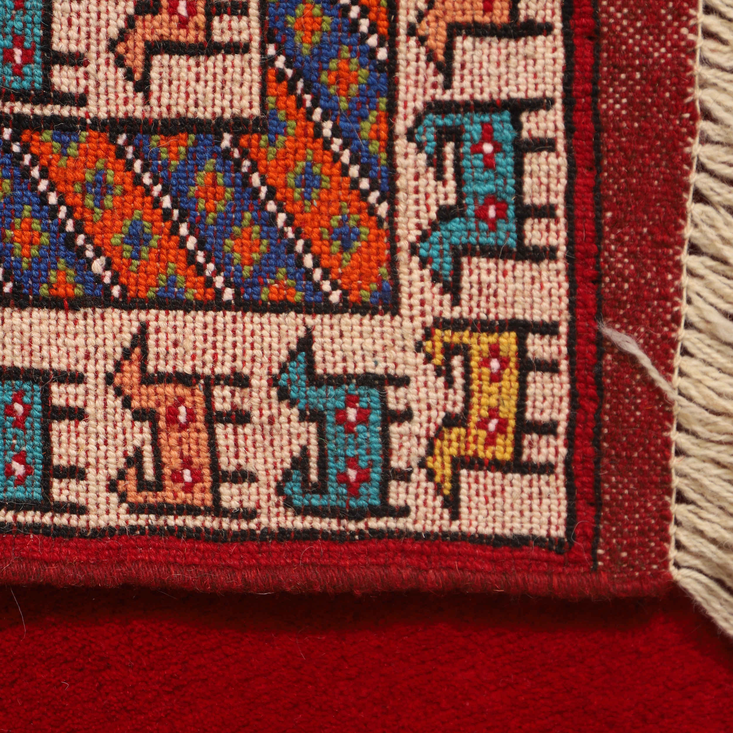 波斯羊毛地毯，手工结制，产自呼罗珊 动物图案