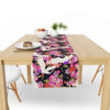Thumbnail 2: 印花桌旗 – 天鹅绒花卉图案