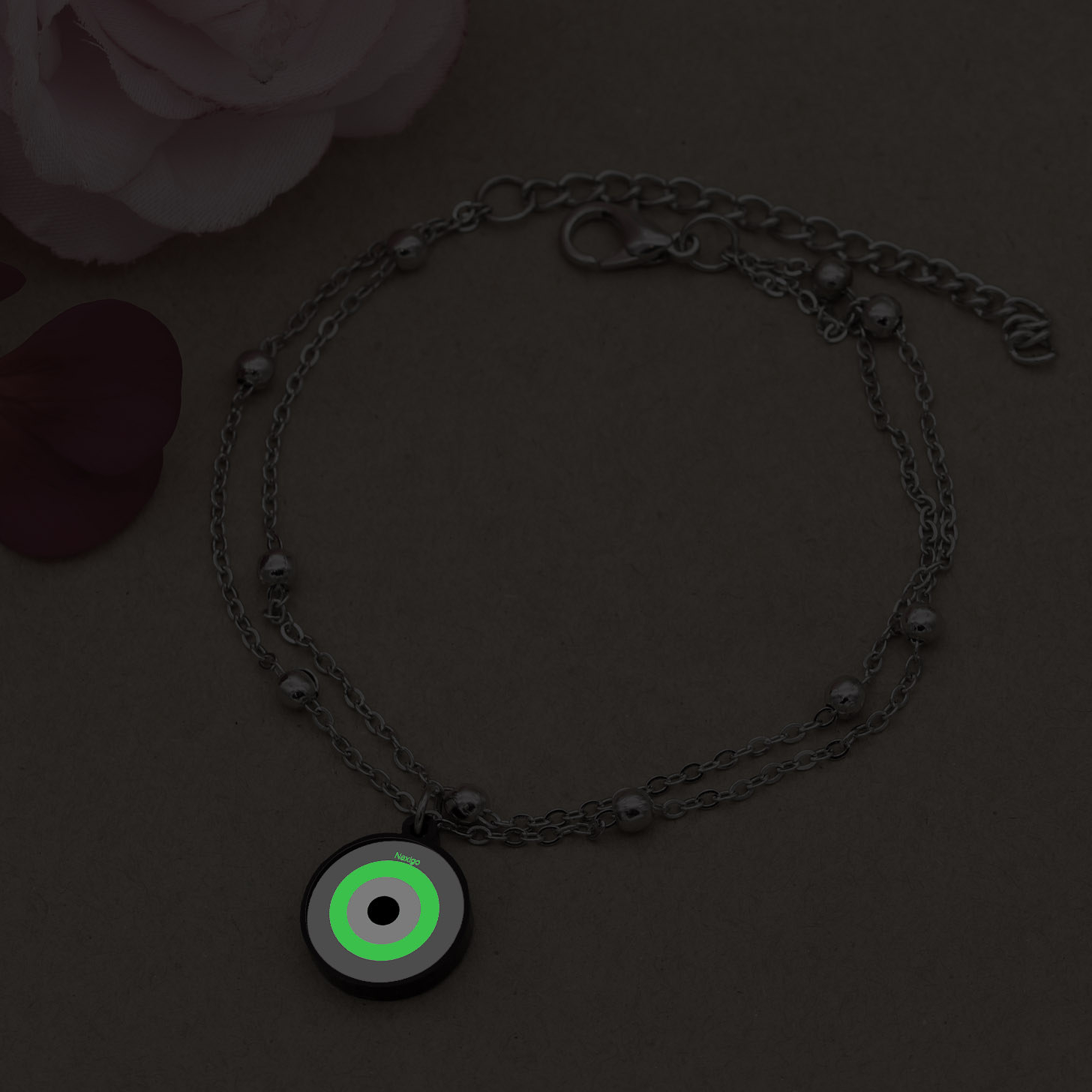 钢制分层“邪眼”脚链，夜光款