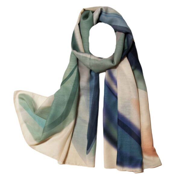 女士披肩 – 水彩印花设计