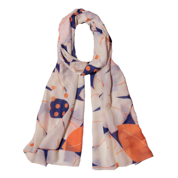 女士披肩 – 丝质水彩印花设计