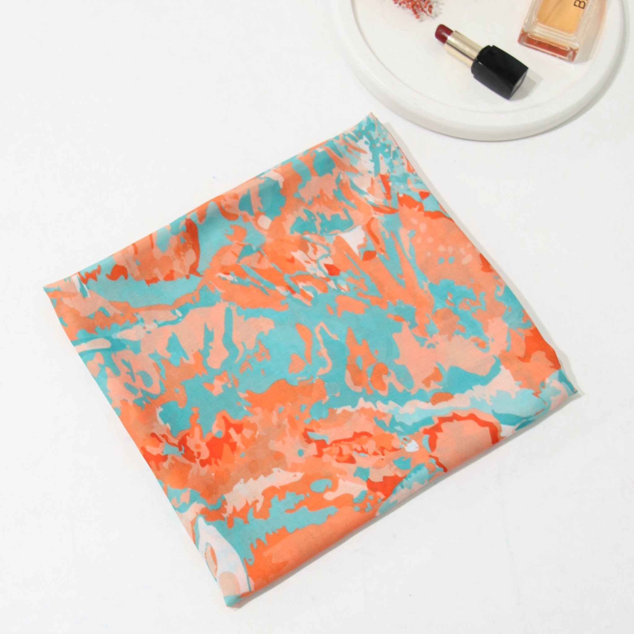 女士披肩 – 棉质水彩印花设计