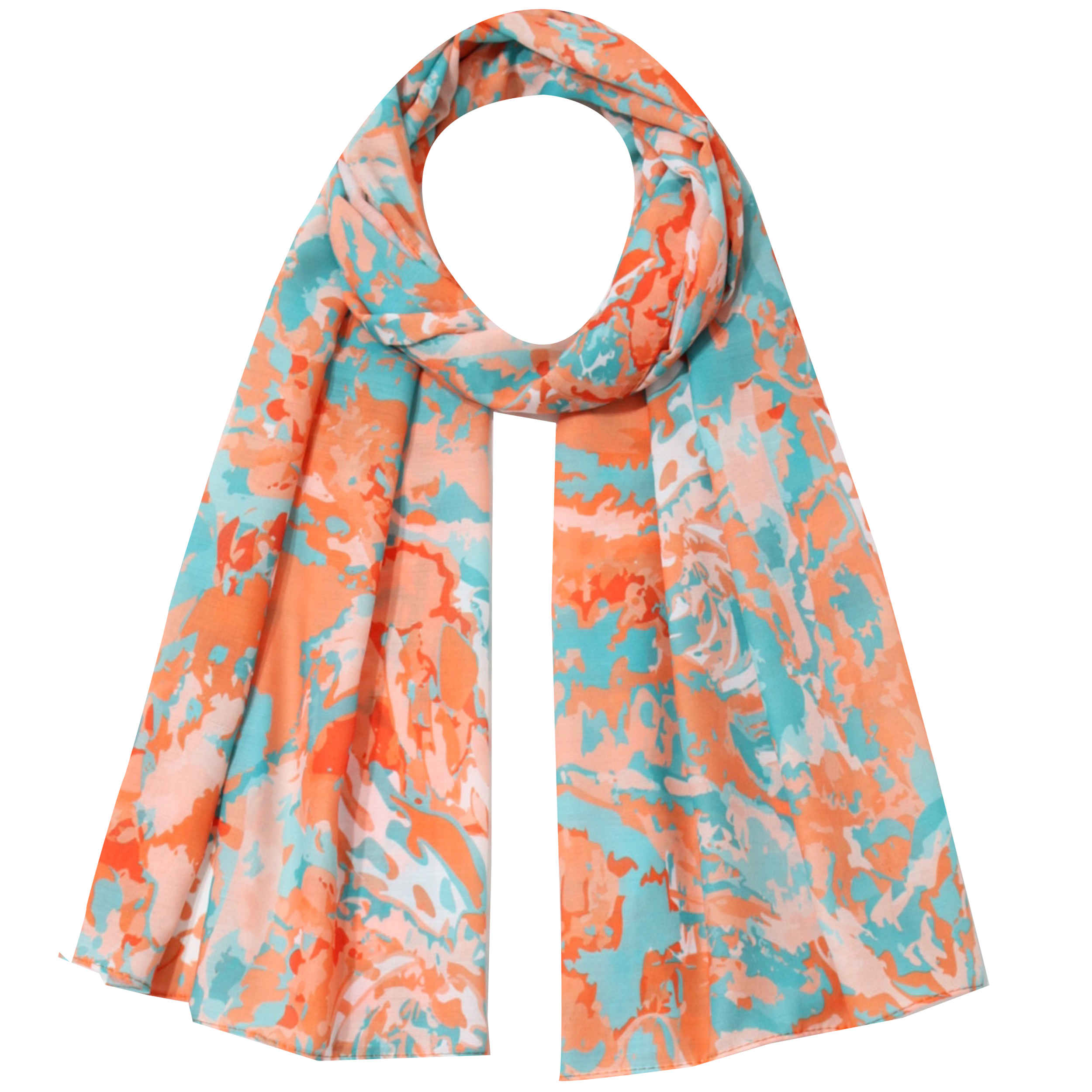 Main image of 女士披肩 – 棉质水彩印花设计