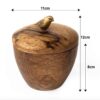 Thumbnail 3: 手工木制带盖糖碗 – 乡村风格鸟形设计