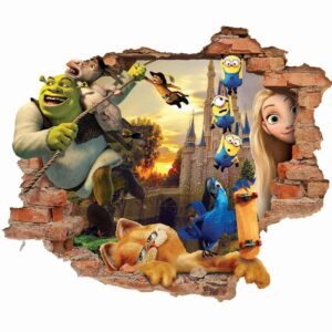 婴儿房 3D 墙贴 – 卡通城市款