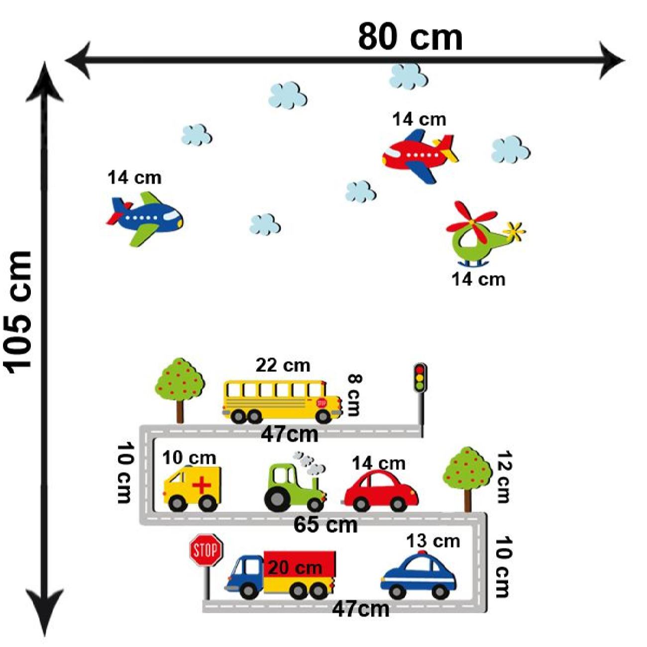 婴儿房木质墙贴 – 交通工具设计