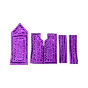 Balochi 手工刺绣连衣裙面板 – 紫色套装 4 件