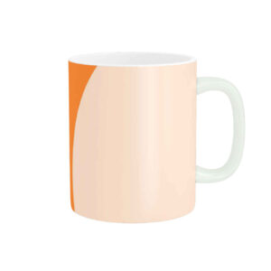 橙色陶瓷咖啡杯