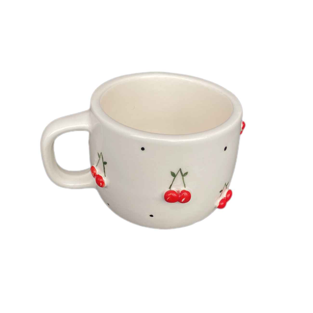 艺术陶瓷杯 – 手工樱桃设计