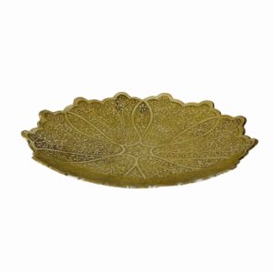 装饰黄铜盘——手工刻花工艺