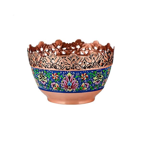 装饰铜碗 – 波斯灵感设计，手工优雅