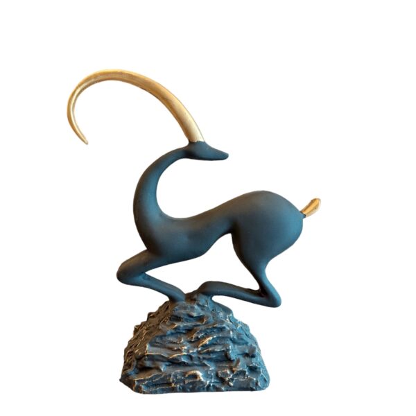 装饰山羊雕像 – 高山野生动物雕塑