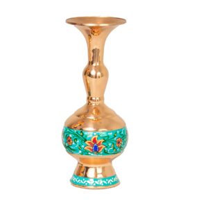 装饰波斯铜花瓶 – 手工艺精美