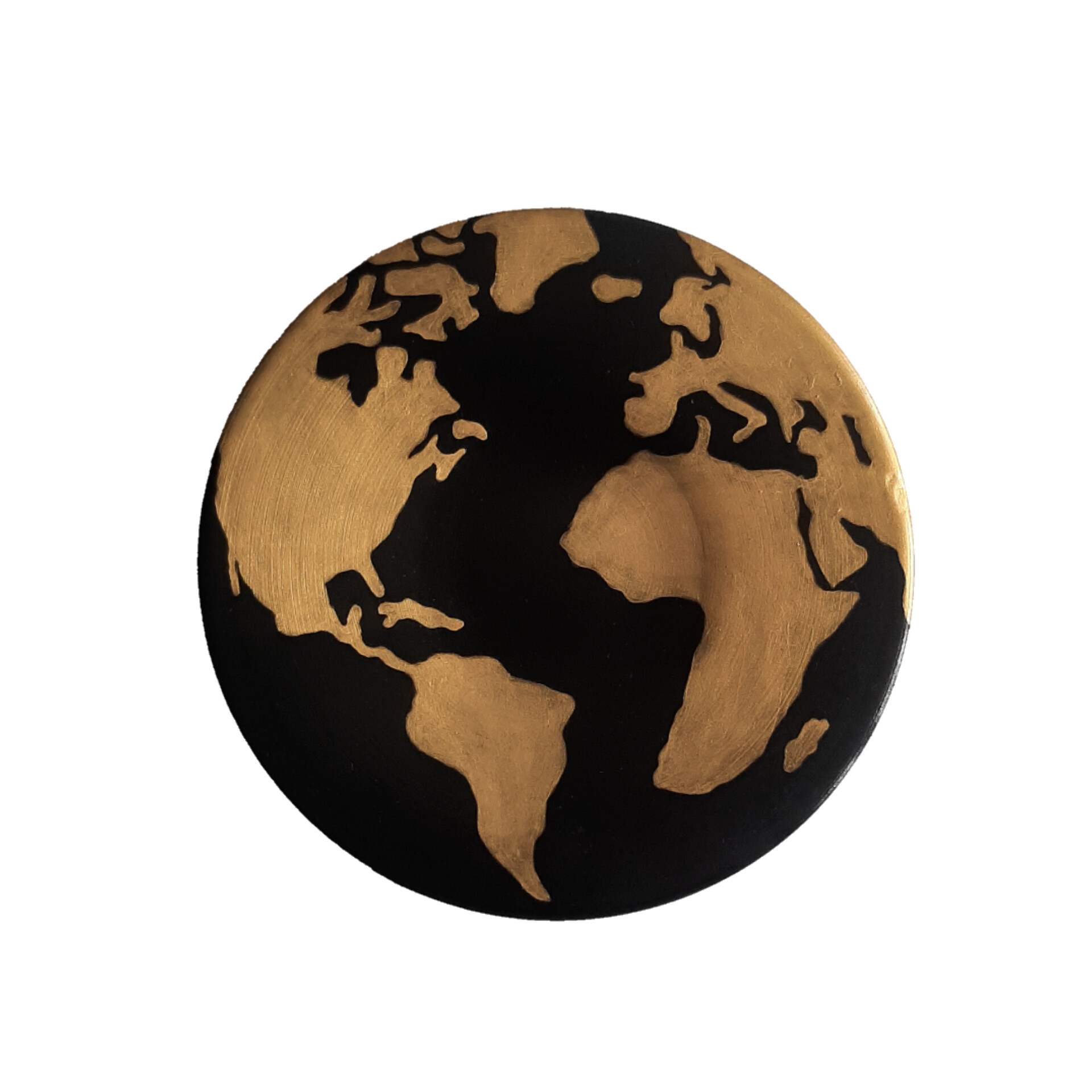 Main image of 装饰陶瓷盘——桌面与墙面装饰，地球设计